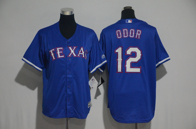 Youth 2017 MLB Texas Rangers #12 Odor Blue Jerseys